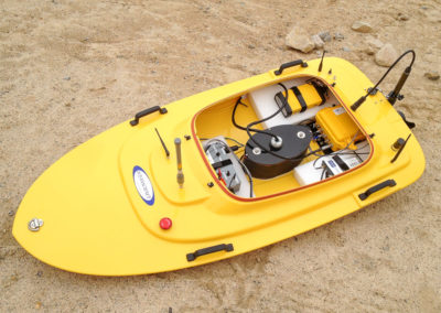 Teledyne OceanScience Q-Boats and Z-Boats are remote controlled boats for hydrographic surveys equipped with ADCPs, CTDs and GPS or optional sensors
